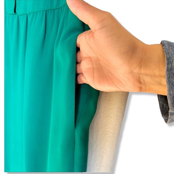 J Crew Dress Women's size 00 in Emerald Green above the knee with Pockets - Picture 12 of 13